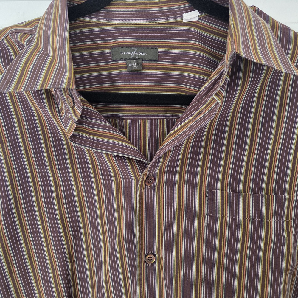 Ermenegildo Zegna Men's Striped Shirt - Multicolor